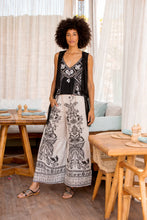 Carica l'immagine nel visualizzatore di Gallery, PAG2603-ECRU/BK - PANTALONE - PAHIESA FORMENTERA
