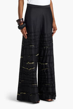 Carica l'immagine nel visualizzatore di Gallery, L6SR50-NERO/ORO - PANTALONE - liviana conti

