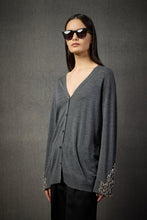 Carica l&#39;immagine nel visualizzatore di Gallery, L5WG95-GRIGIOMEDIO - Cardigan - liviana conti
