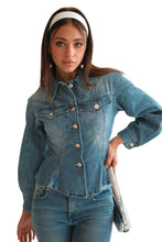 Carica l'immagine nel visualizzatore di Gallery, E24W-007J - GIUBBINO - GOLD DIGGER DENIM
