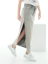 Carica l&#39;immagine nel visualizzatore di Gallery, DD5099-DENIMGRIGIO - GONNA - VICOLO
