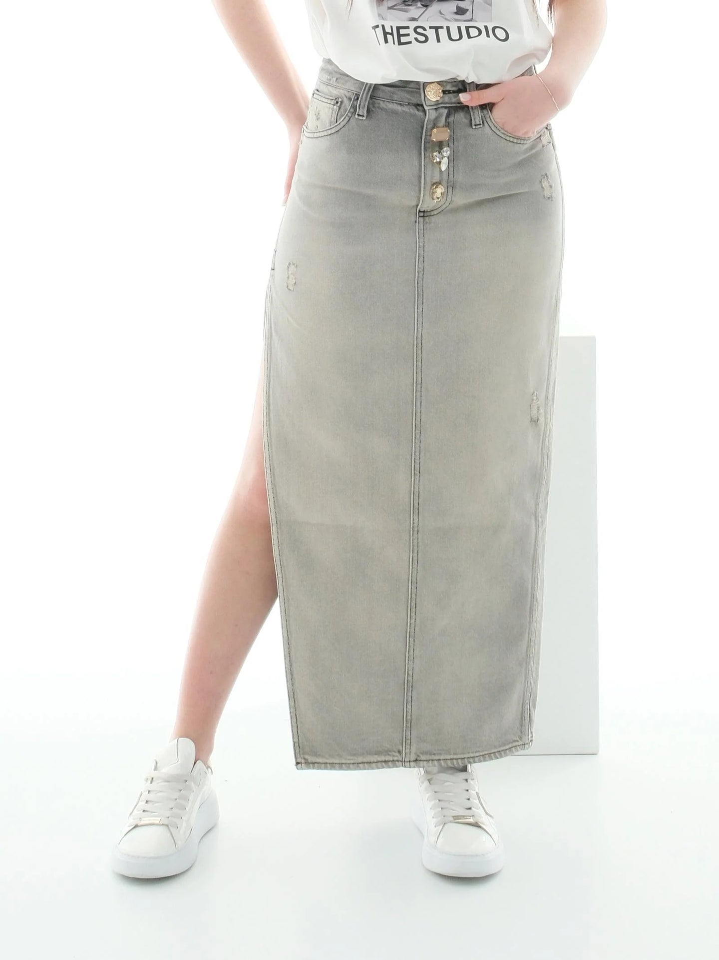 DD5099-DENIMGRIGIO - GONNA - VICOLO