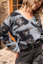 Carica l&#39;immagine nel visualizzatore di Gallery, PAMINA-CAMOAZZURRO - MAGLIA - GOLD&amp;SILVER
